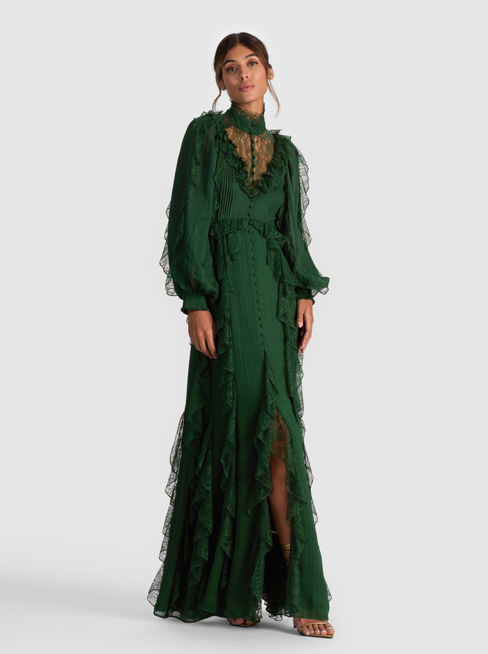 ELEA MAXI DRESS - GREEN MYSTIQUE - Alice And Olivia