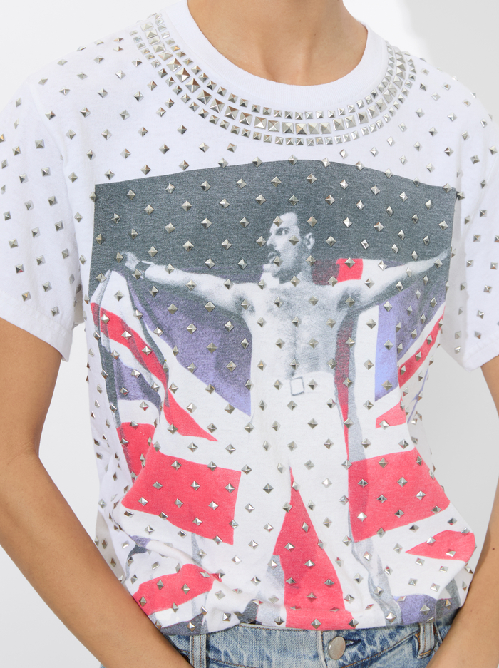 ALVERA EMBELLISHED TEE - OFF WHITE MULTI image 3 - Alice And Olivia