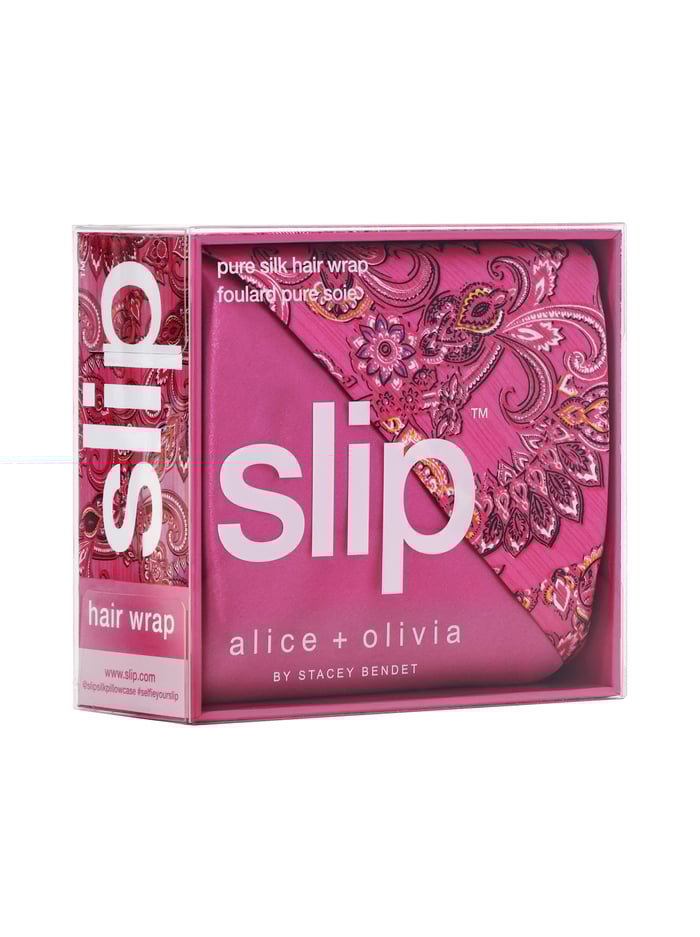 A+O X SLIP SILK HAIR WRAP - SPRING PAISLEY FRENCH ROSE image 2 - Alice And Olivia