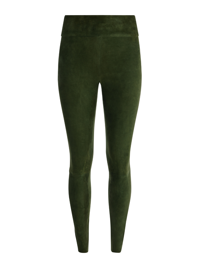 OLIVIA SUEDE LEGGING - DARK OLIVE image 5 - ALICE + OLIVIA