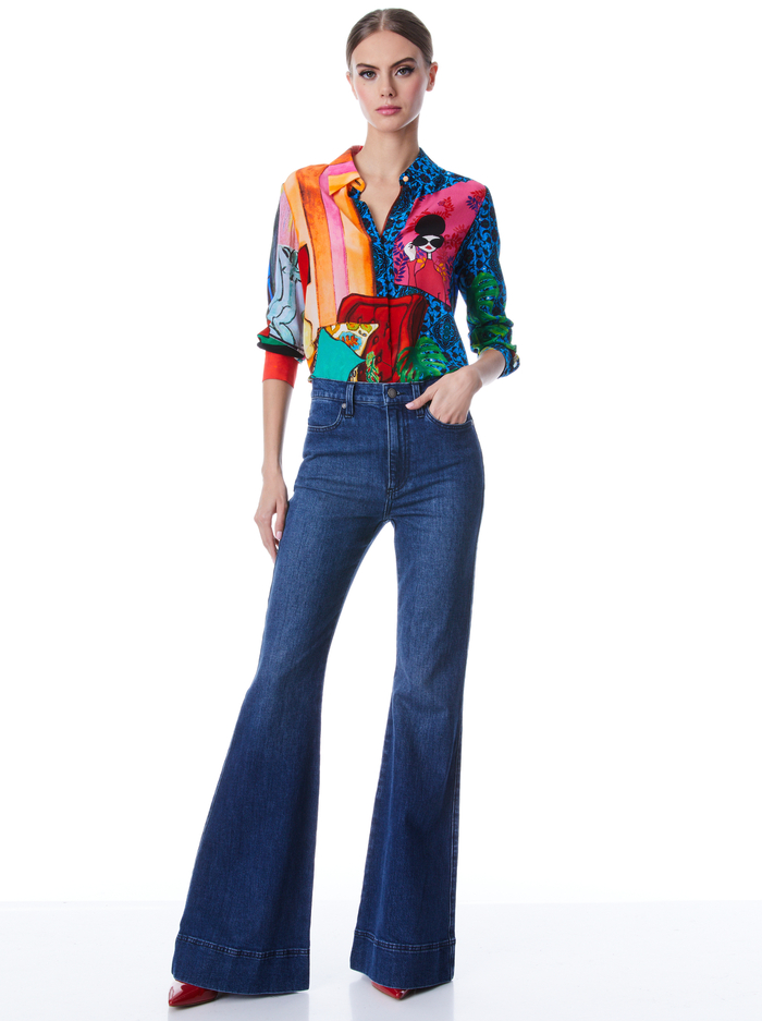 WILLA SILK BLOUSE - THE PARLOUR image 2 - ALICE + OLIVIA