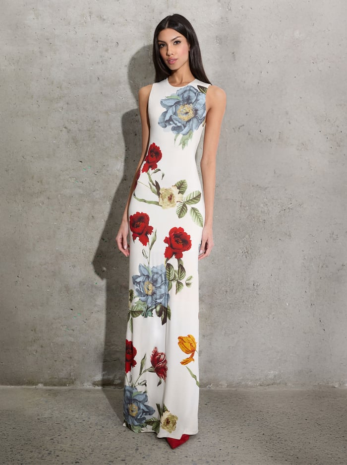 DELORA OPEN BACK MAXI DRESS - PROVENCE FLORAL LG image 7 - Alice And Olivia