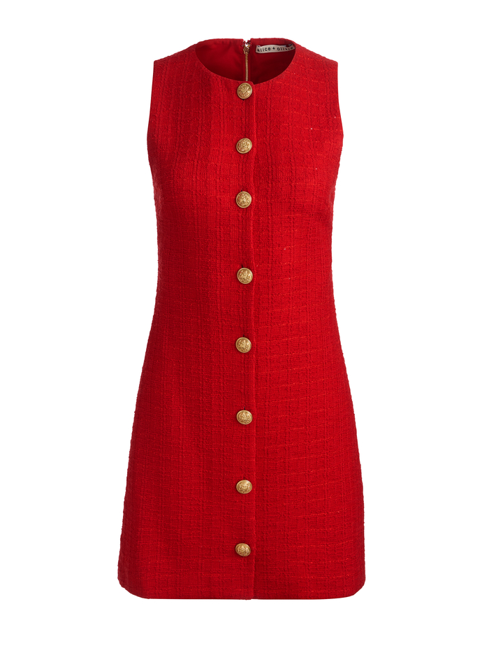 CADE MINI DRESS - CHILI PEPPER image 5 - ALICE + OLIVIA