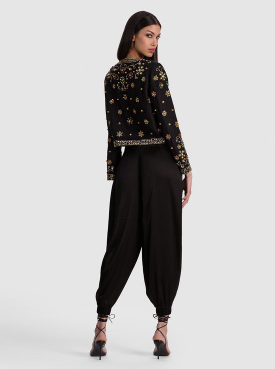 BLACK/MULTI-KIDMAN EMBELLISHED JACKET