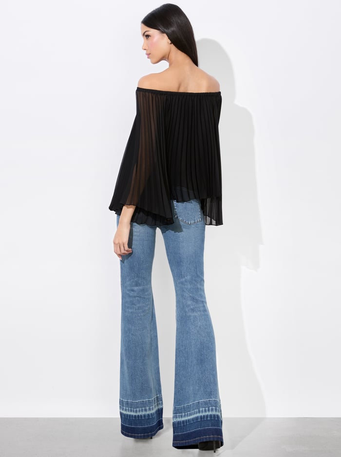 AUNDREA OFF THE SHOULDER BLOUSE - BLACK image 2 - Alice And Olivia