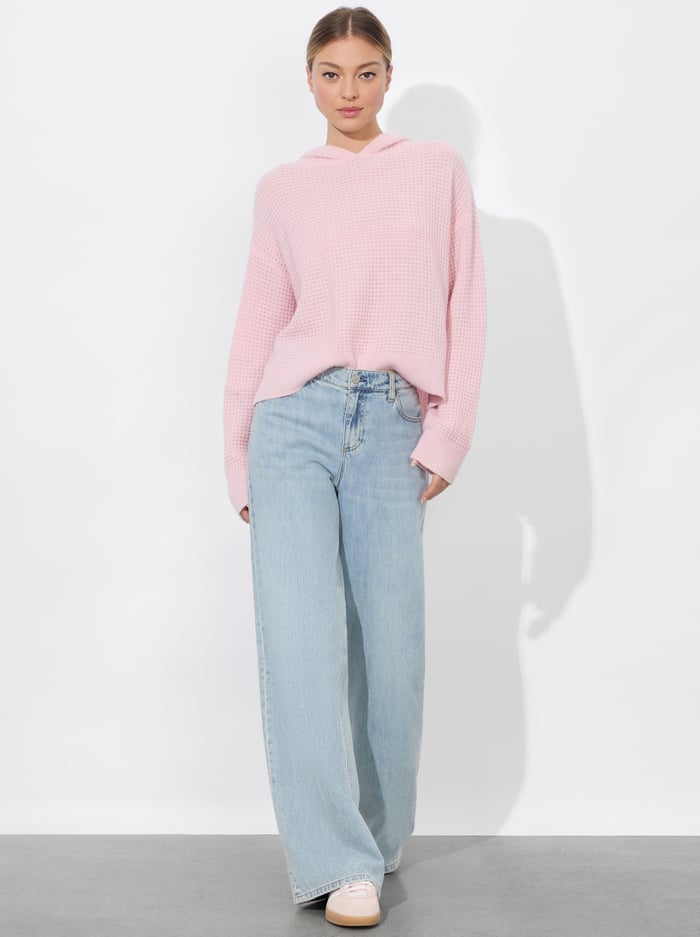 EMMANUELLE CASHMERE HOODIE - SHELL PINK image 5 - Alice And Olivia