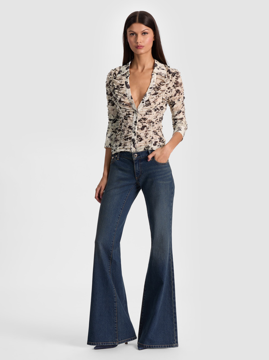 ARDEN FOREST SM-PORTIA MESH BUTTON DOWN