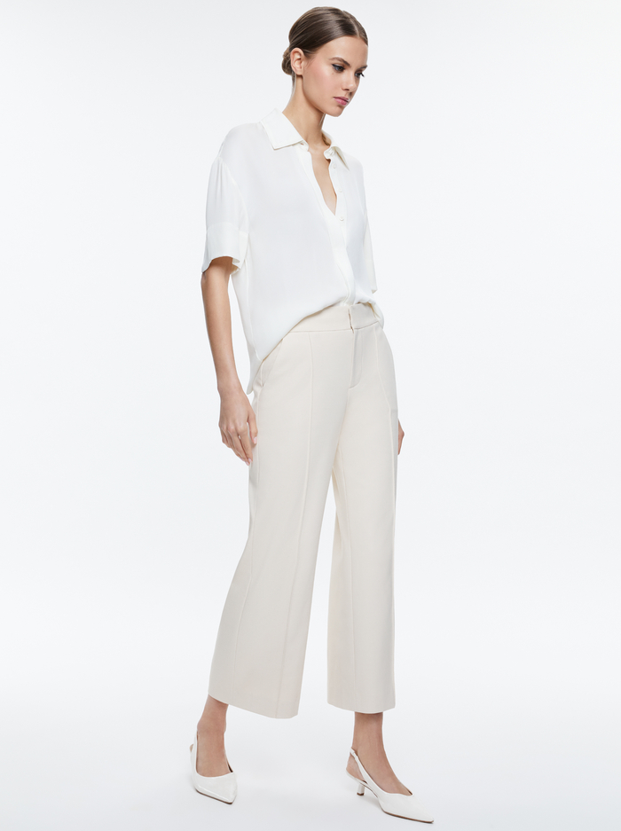 DYLAN CROPPED PANT - SOLID OATMEAL image 4 - Alice And Olivia