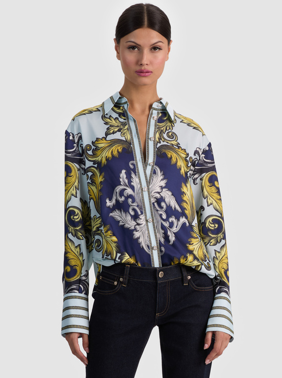 ANTIQUE SCROLL-LANE OVERSIZED BUTTON DOWN