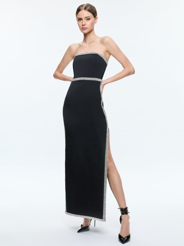 MARILYNN MAXI DRESS - BLACK image 4 - Alice And Olivia
