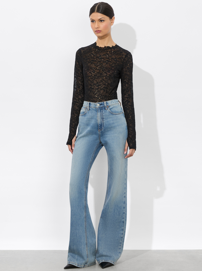 TAEYN LACE BODYSUIT - BLACK image 5 - Alice And Olivia