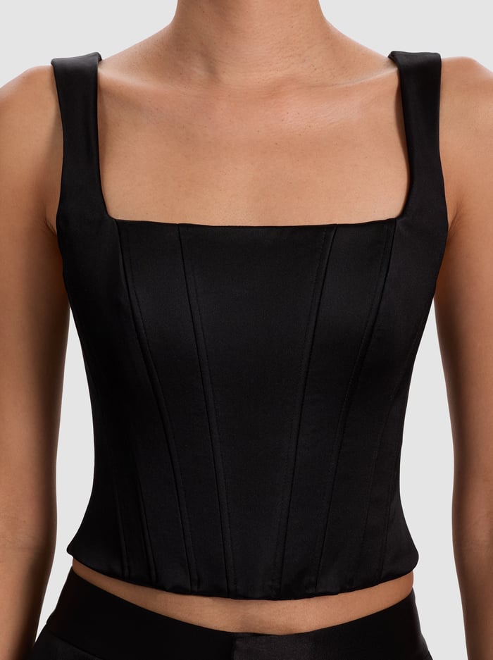 LILIANNA CORSET TOP - BLACK image 3 - Alice And Olivia