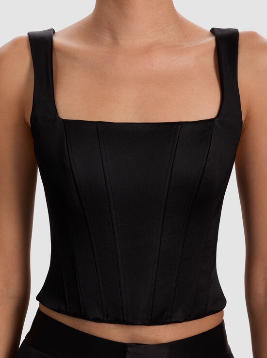 BLACK-LILIANNA CORSET TOP