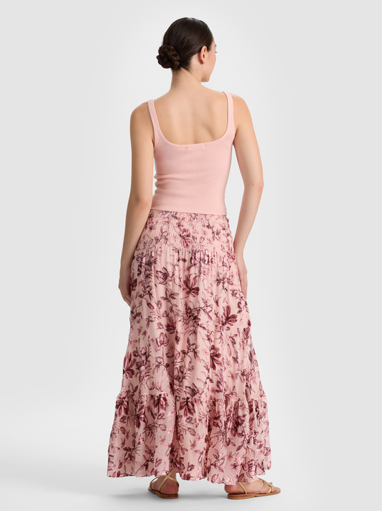 MYSTIC GARDEN ENGLISH ROSE-STEVIE MAXI SKIRT