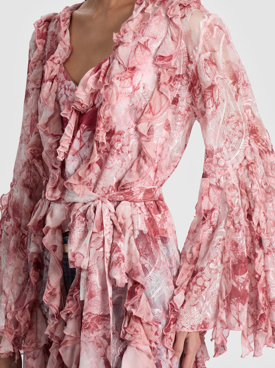 SEA BREEZE ENGLISH ROSE-CHER RUFFLE MAXI ROBE