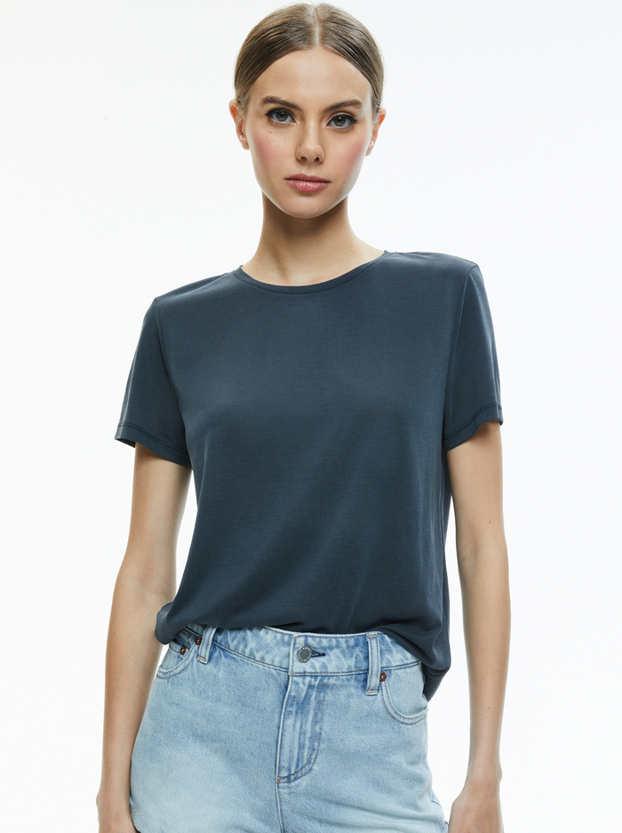 PERFECT TEE - BLACK - Alice And Olivia