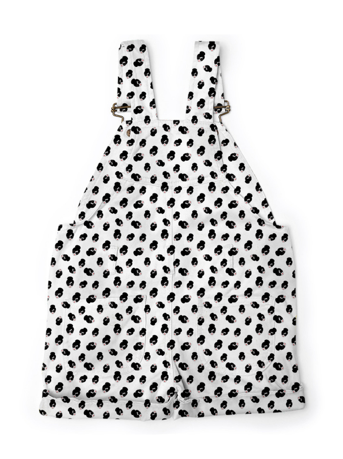 A+O x DOTTY DUNGAREES OVERALL SHORTS - STACE FACE image 6 - ALICE + OLIVIA