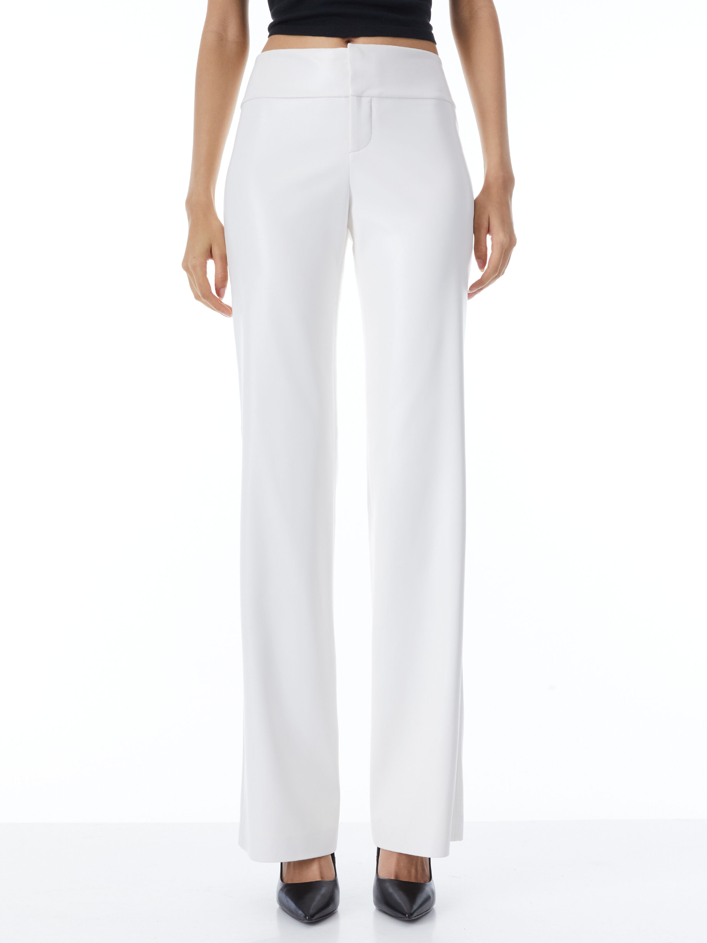 Olivia Vegan Pant In Off White Alice Olivia