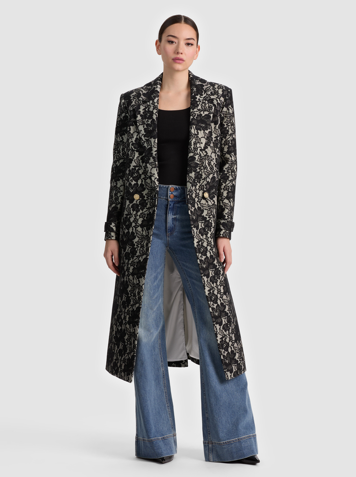 JIMMY COAT - OFF WHITE/BLACK - ALICE + OLIVIA