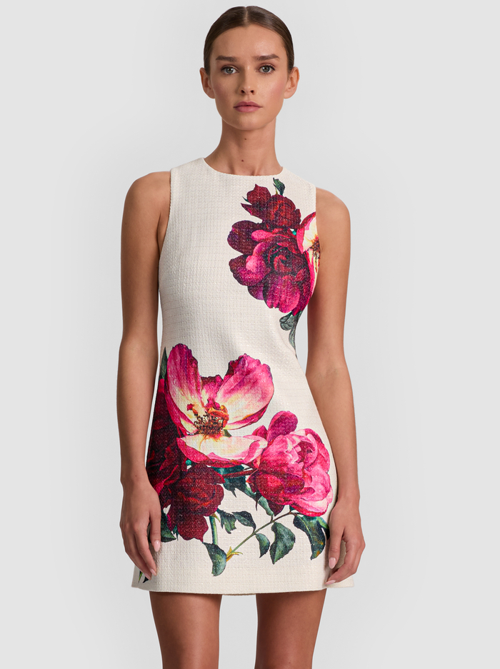 CLYDE MINI DRESS - EMPRESS BLOOM OFF WHITE image 3 - ALICE + OLIVIA