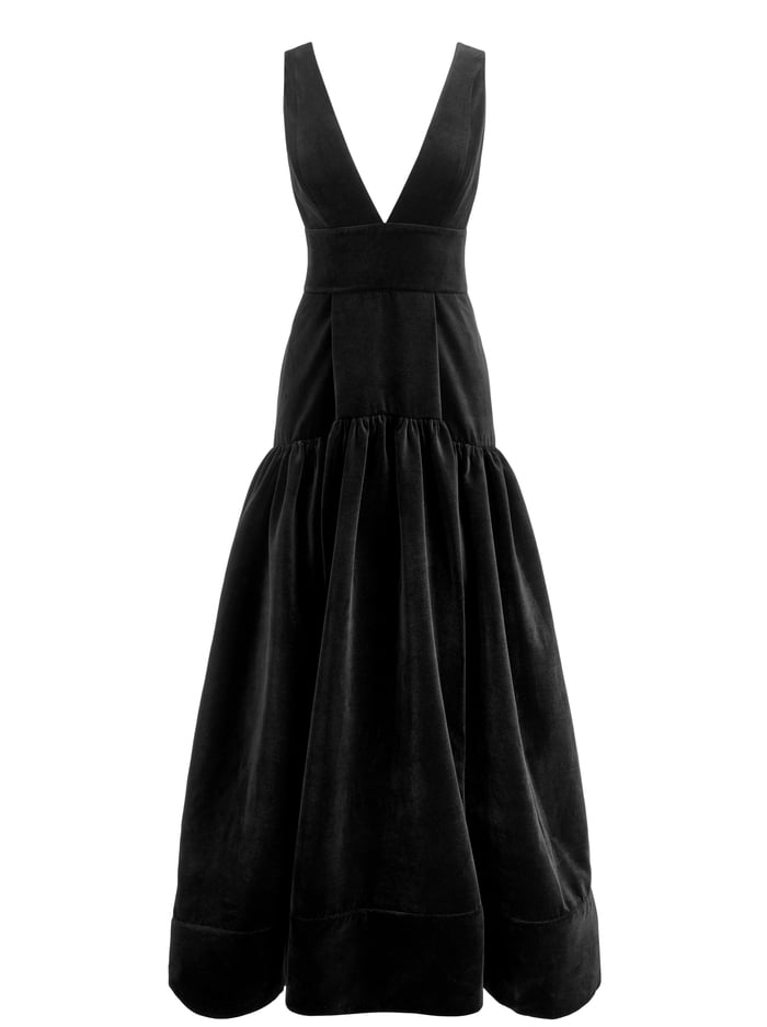 LILA VELVET GOWN - BLACK image 5 - Alice And Olivia