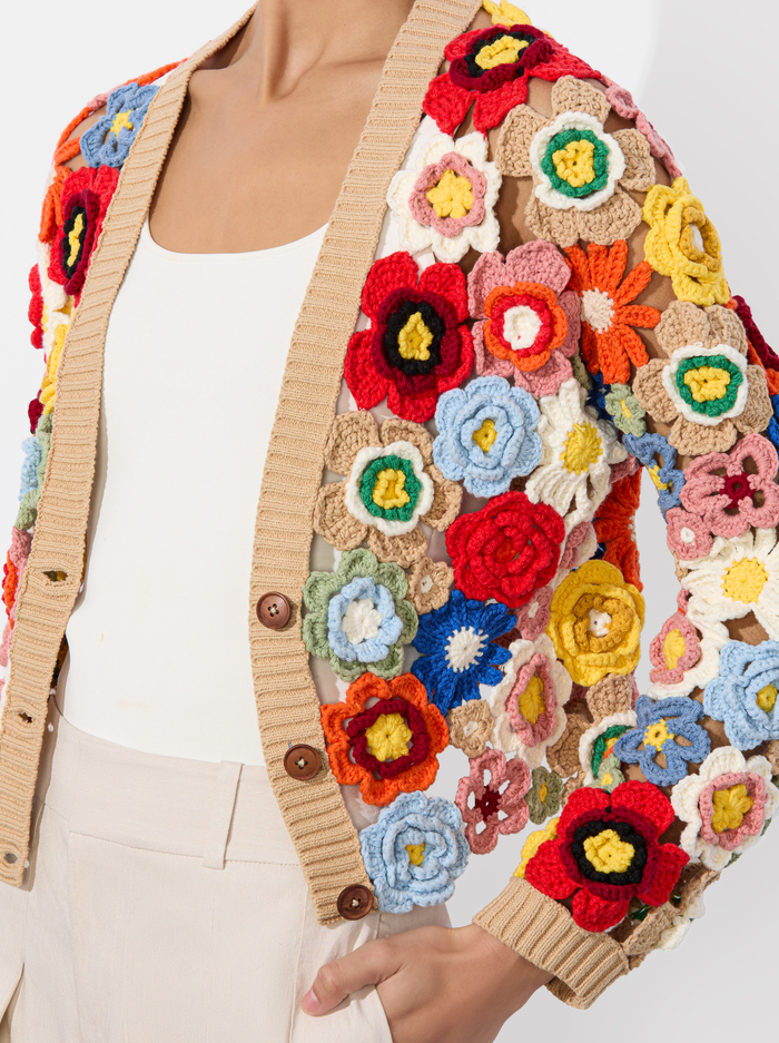 BRADLEY SHORT CARDIGAN - MULTI image 4 - Alice And Olivia