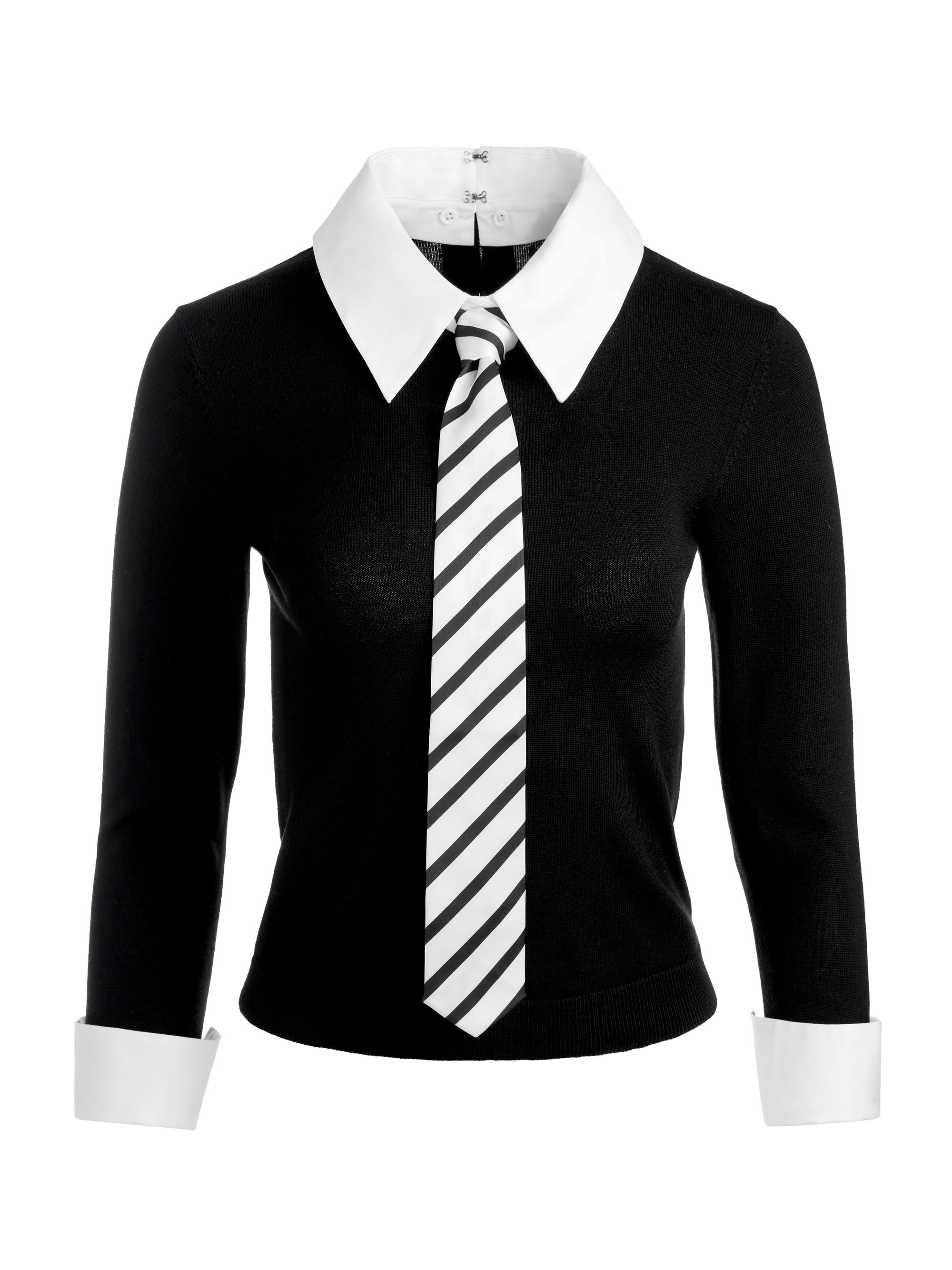 Threaded Pear Theaella Zip Collared Pullover Sweater