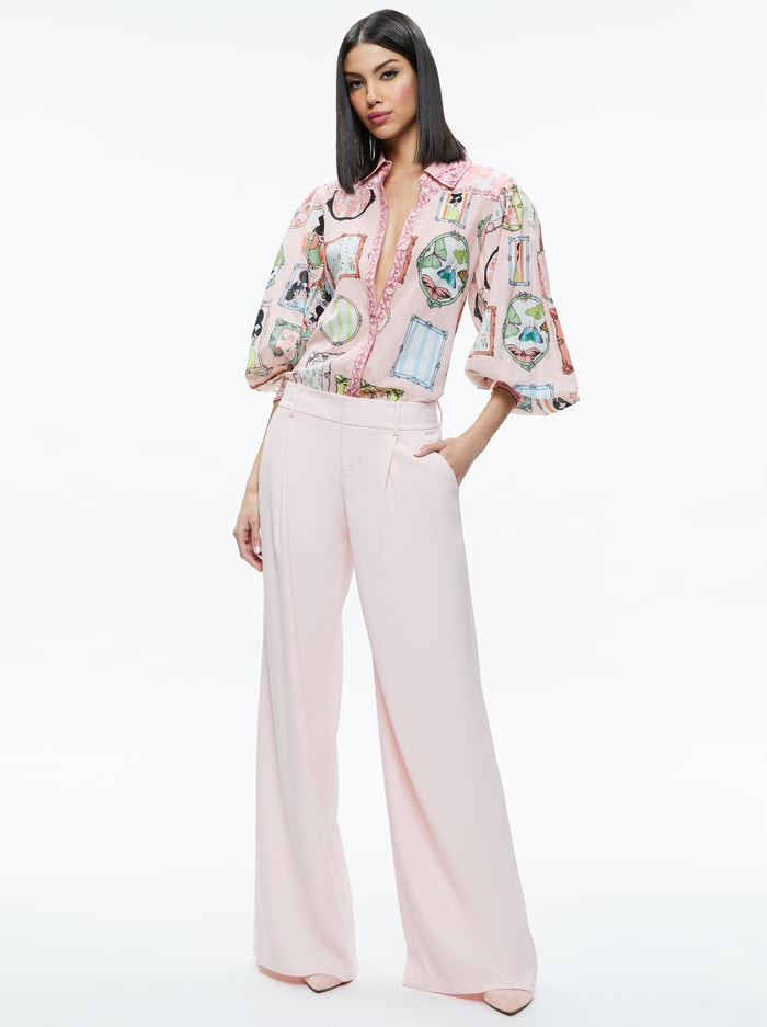 TIFFIE STACEFACE DRAMA SLEEVE BLOUSE - MIRROR MIRROR STACE image 4 - Alice And Olivia