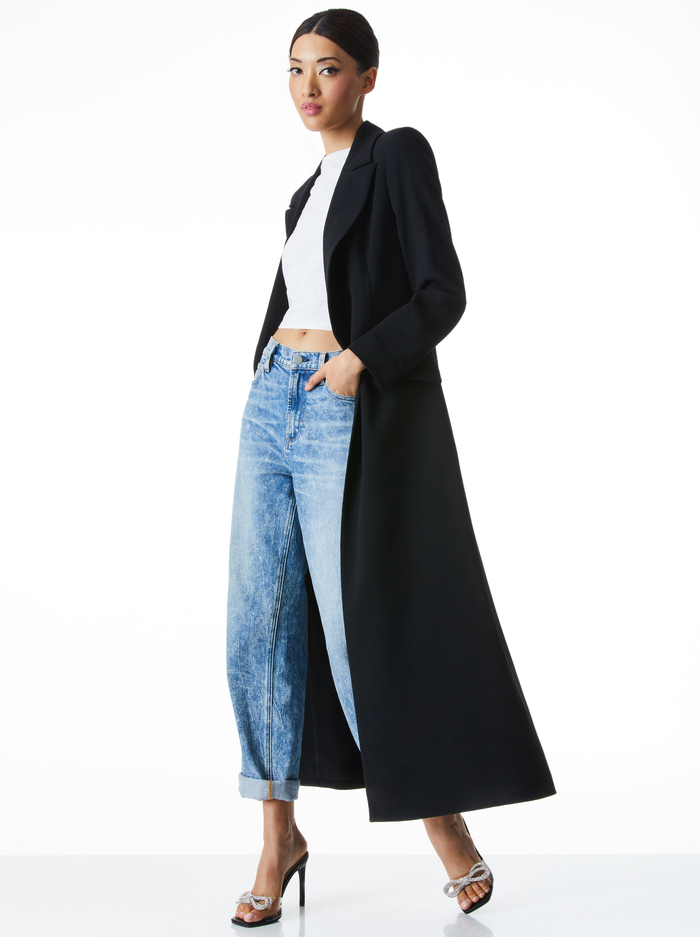 THEO NOTCH COLLAR COAT - BLACK image 2 - Alice And Olivia