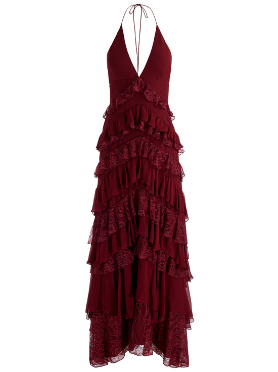 OXBLOOD-LIANA MAXI DRESS