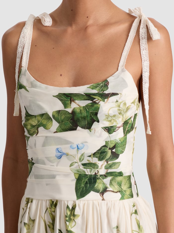 HAVEN FLARED MIDI DRESS - IVY ROMANCE image 2 - Alice And Olivia