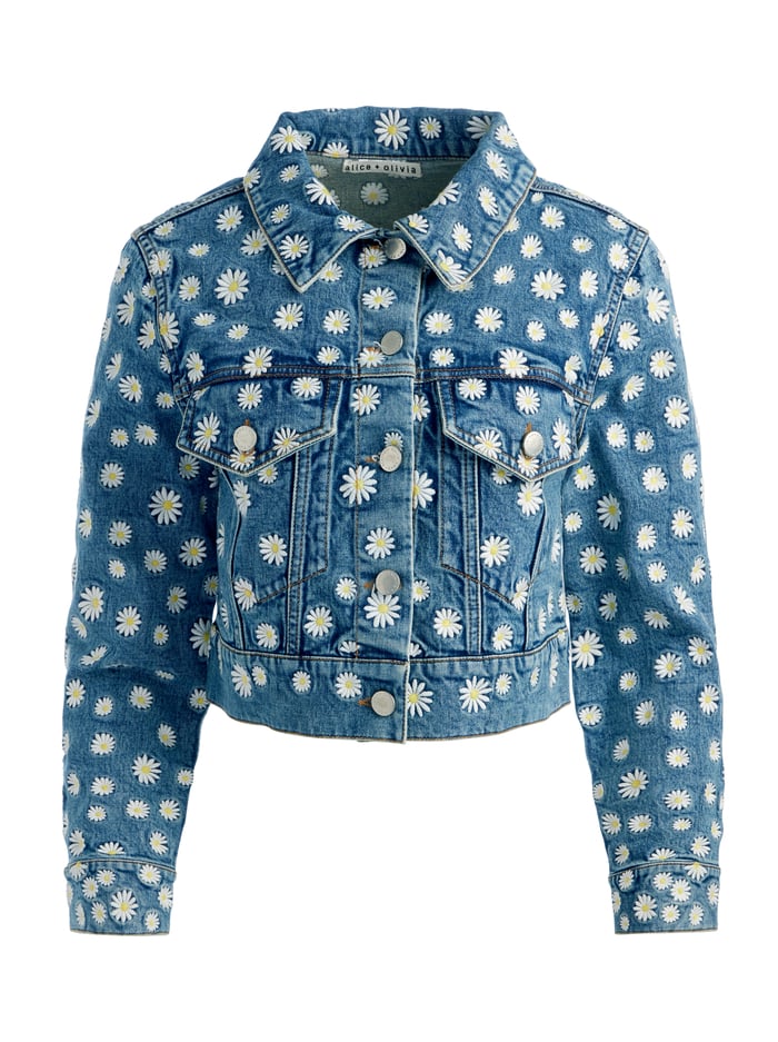 JEFF EMBROIDERED DENIM JACKET - MEDIUM WASH image 5 - Alice And Olivia