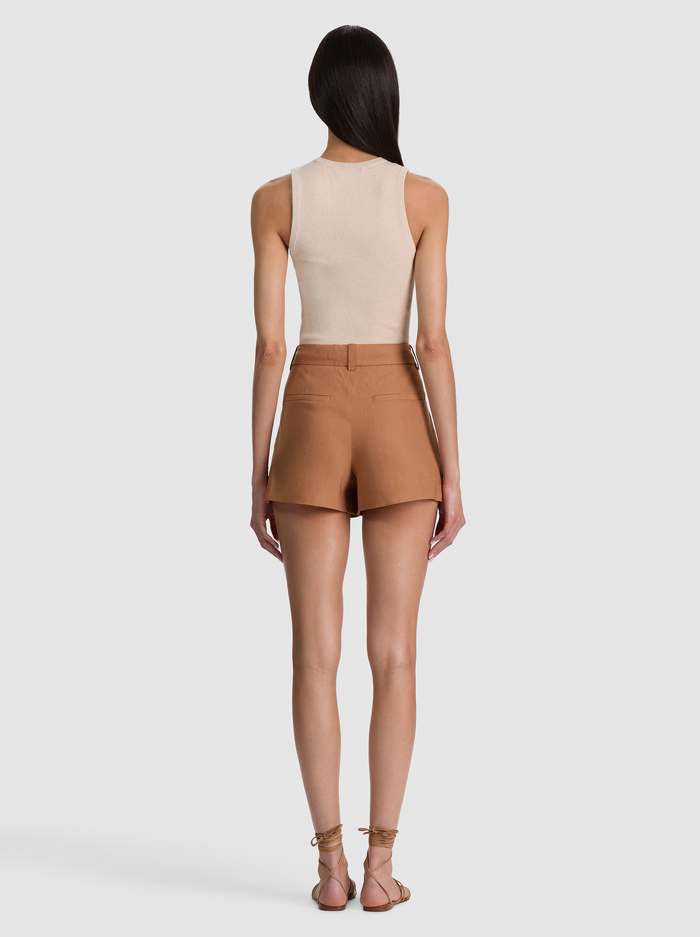 BLAIRE PLEATED SHORT - TAN image 2 - ALICE + OLIVIA