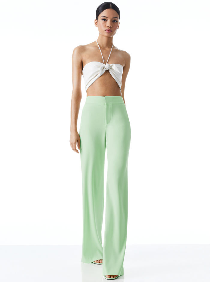 DEANNA HIGH WAISTED BOOTCUT PANT - SEAFOAM image 2 - Alice And Olivia