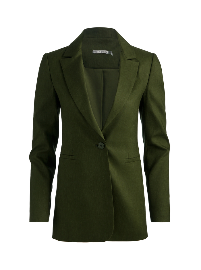 BREANN LINEN BLAZER - DARK FERN image 5 - ALICE + OLIVIA