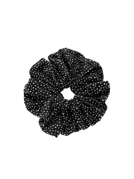 BLACK/CRYSTAL-CHER LARGE SCRUNCHIE