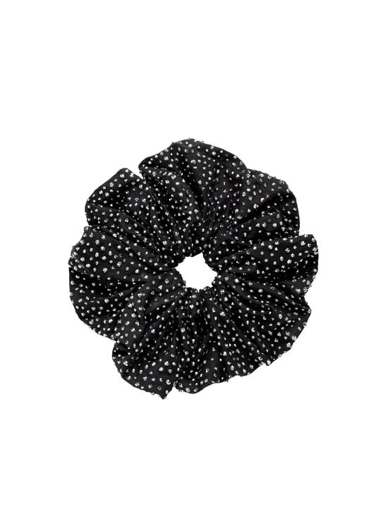 BLACK/CRYSTAL-CHER LARGE SCRUNCHIE