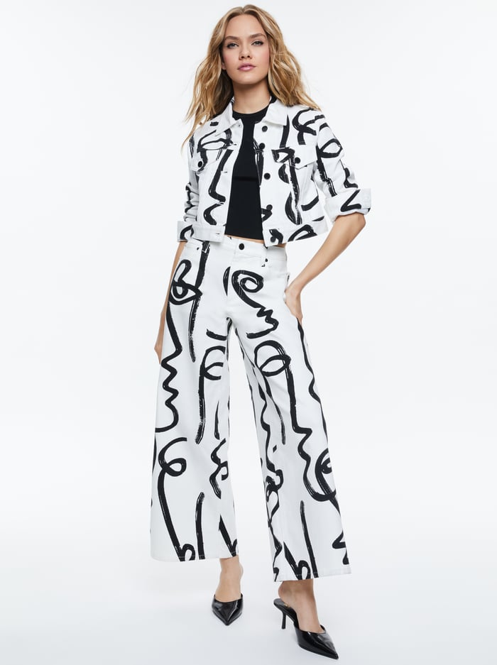 A+O X KOKETIT CHLOE BOXY CROPPED JACKET - AROUND THE WORLD image 1 - Alice And Olivia