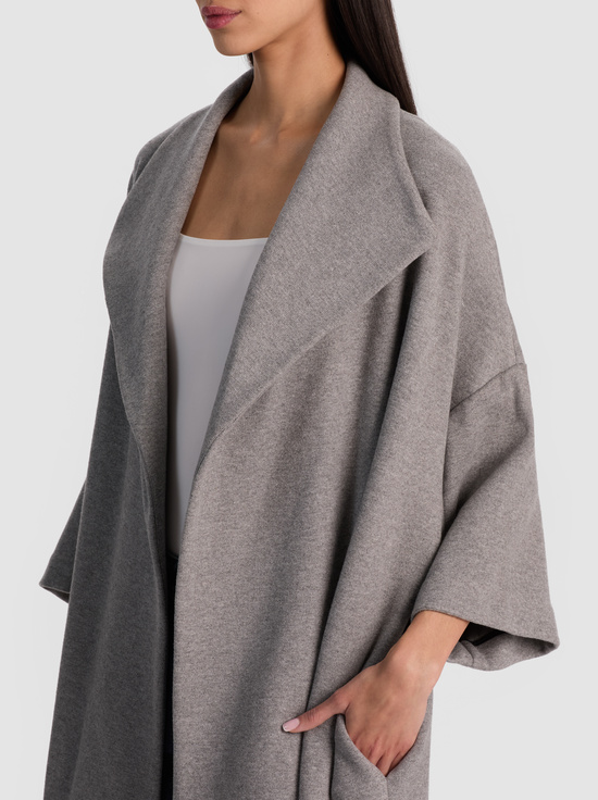 STORM GREY-HESTER OPEN FRONT COAT