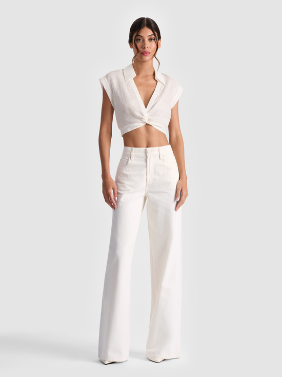 OFF WHITE-MILA CROPPED TOP