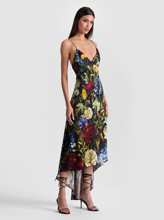 SOCIAL HOUR BLACK-LUCIANA SLIP DRESS