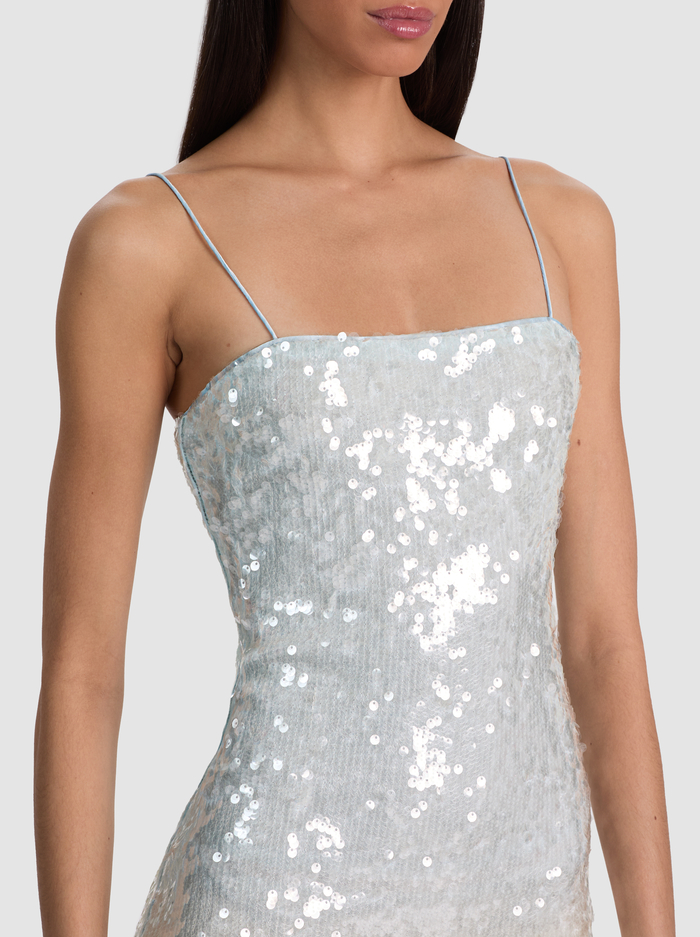 FIFI SEQUIN MIDI DRESS - CLEAR SKIES image 2 - ALICE + OLIVIA