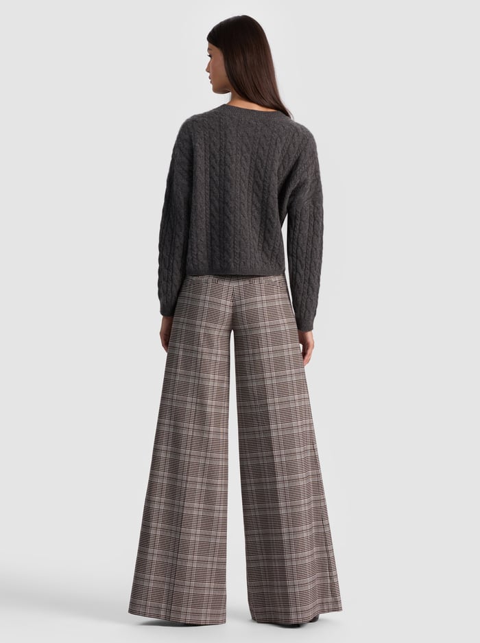 CECILIE CASHMERE CABLEKNIT PULLOVER - CHARCOAL HEATHER image 2 - Alice And Olivia