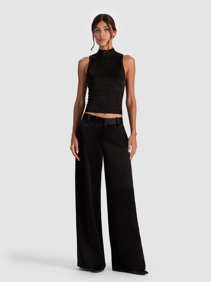 DARCEY METALLIC TANK - BLACK image 1 - Alice And Olivia