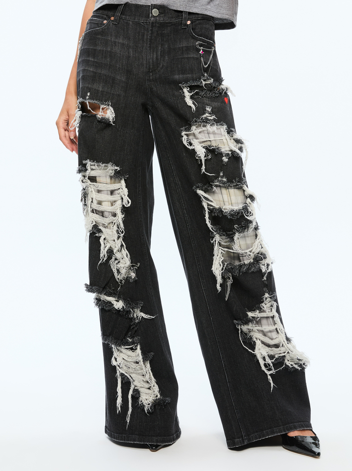 HARPER JEAN - MAYA CHARCOAL BLACK - Alice And Olivia