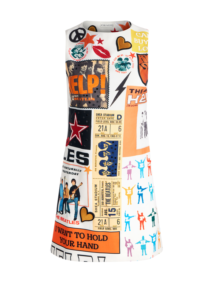 A+O X THE BEATLES CLYDE SHIFT DRESS - CAN