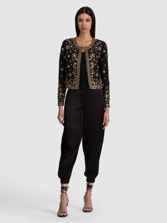 BLACK/MULTI-KIDMAN EMBELLISHED JACKET
