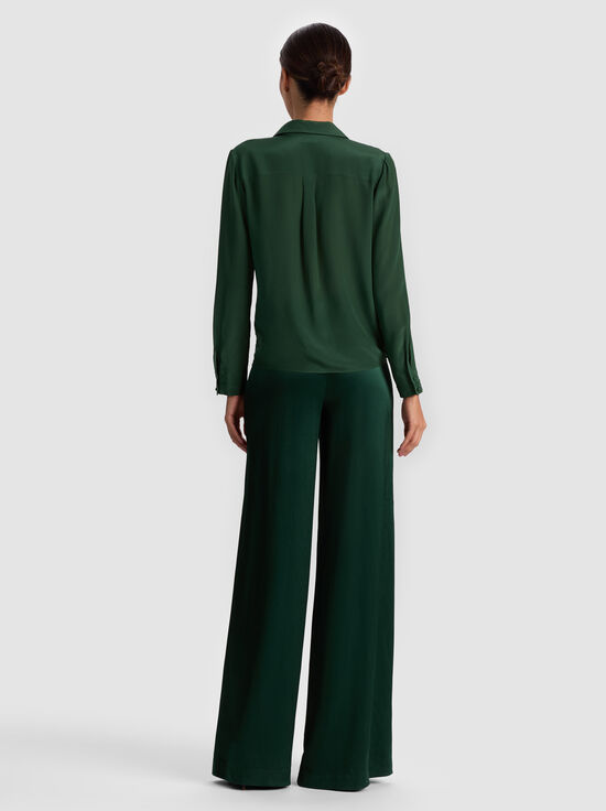 GREEN MYSTIQUE-WILLA SILK BLOUSE