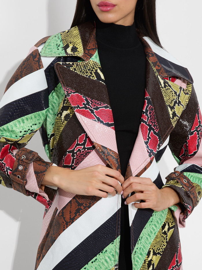 KEITH VEGAN MIDI TRENCH - MULTI image 3 - Alice And Olivia