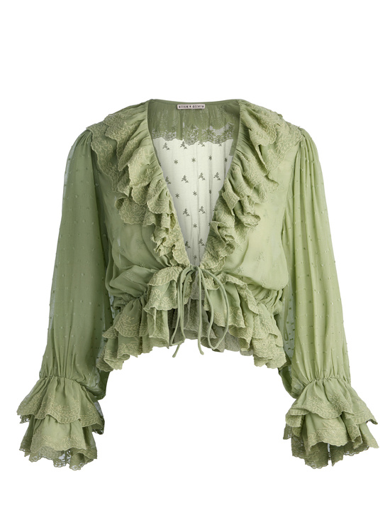 SAGE-TENNEY CROPPED BLOUSE